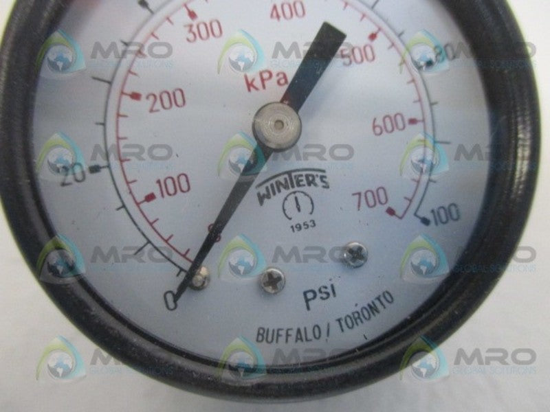 WINTERS E1047 PRESSURE GAUGE 0/100PSI NSNP