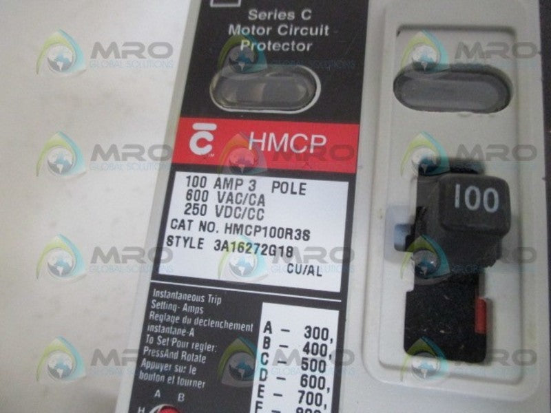 CUTLER HAMMER HMCP100R3S-A02 100A NSMP