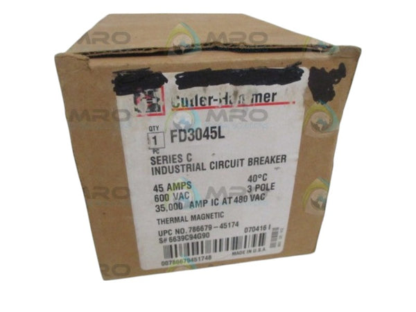 CUTLER HAMMER FD3045L CIRCUIT BREAKER 45A NSMP