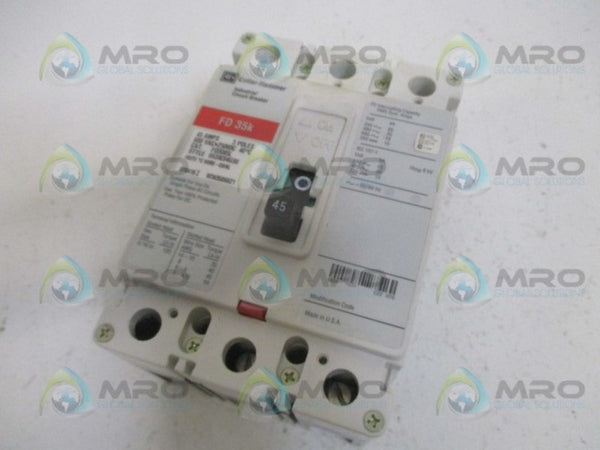 CUTLER HAMMER FD3045L CIRCUIT BREAKER 45A NSMP