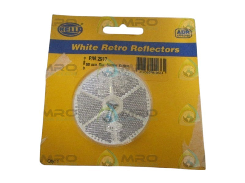 HELLA 2917 WHITE RETRO REFLECTOR 60MM NSMP