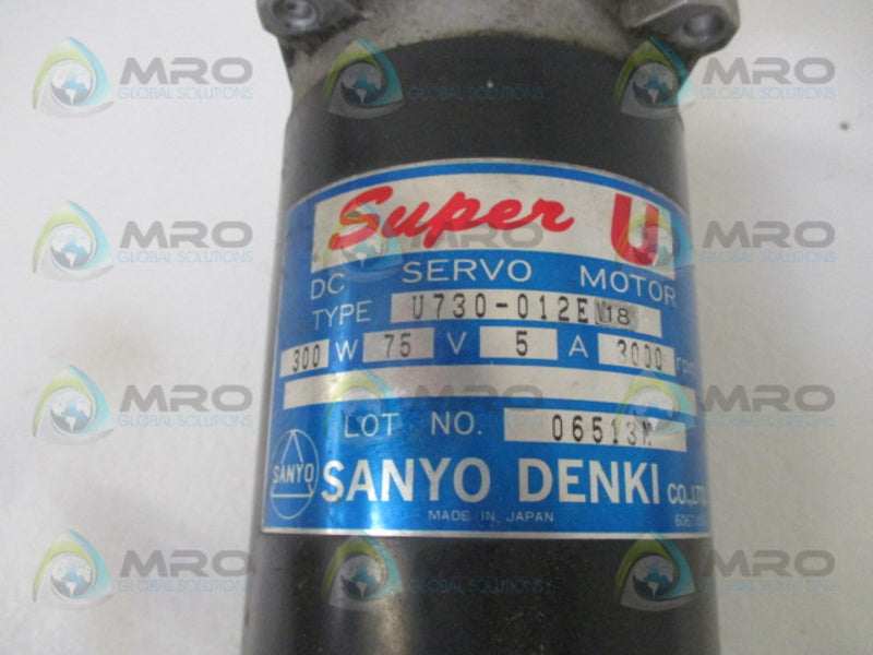 SANYO DENKI U730-012E18 SERVO MOTOR UNMP