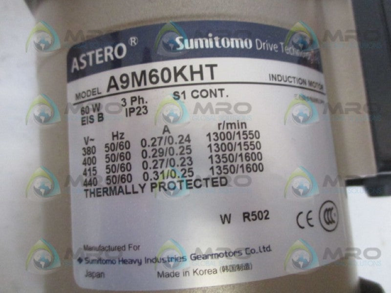 SUMITOMO A9M60KHT INDUCTION MOTOR NSMP