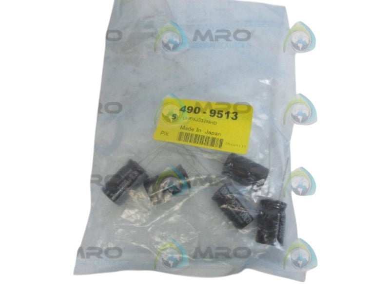 NICHICON  UHE0J332MHD CAPACITORS 490-9513 (PKG OF 5) NSNP IN FACOTRY BAG