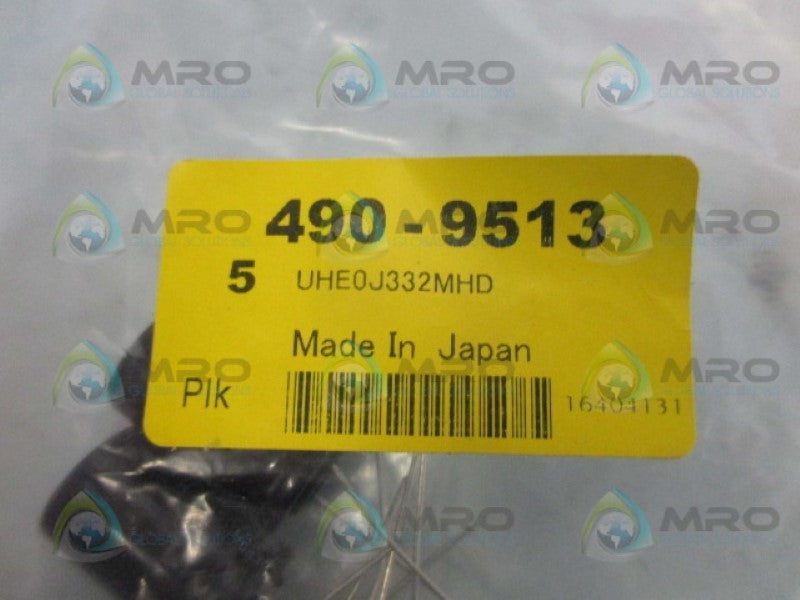 NICHICON  UHE0J332MHD CAPACITORS 490-9513 (PKG OF 5) NSNP IN FACOTRY BAG