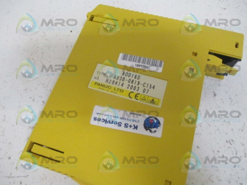 FANUC A03B-0819-C154 I/O MODULE (MISSING TERMINAL) UNMP