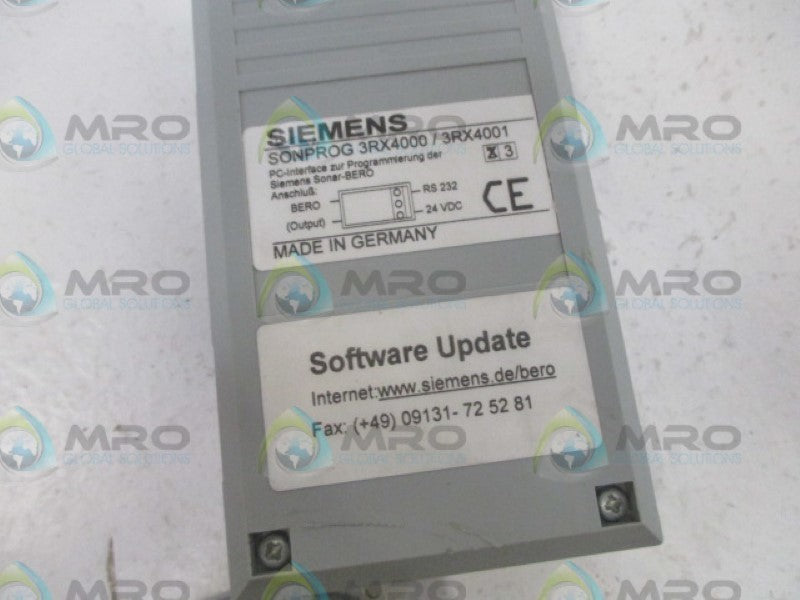SIEMENS SONGPRONG 3RX4000/3RX400 PC INTERFACE PROGRAMMER NSNP