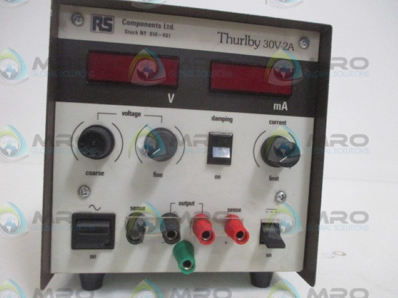 RS COMPONENTS LTD 610-461 POWER SUPPLY THURLBY 30V-2A UNMP