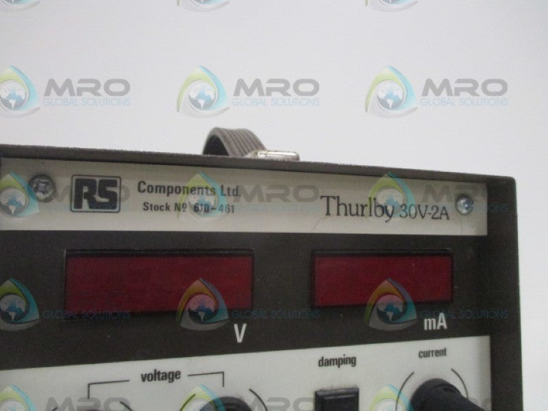 RS COMPONENTS LTD 610-461 POWER SUPPLY THURLBY 30V-2A UNMP