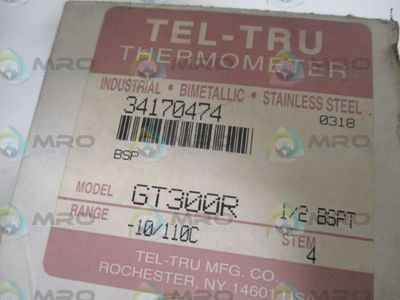 TEL-TRU GT300R 4" STEM THERMOMETER -10/110C NSMP