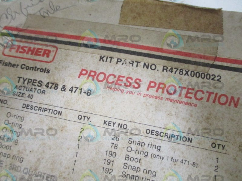 FISHER R478X000022 REPAIR KIT NSMP