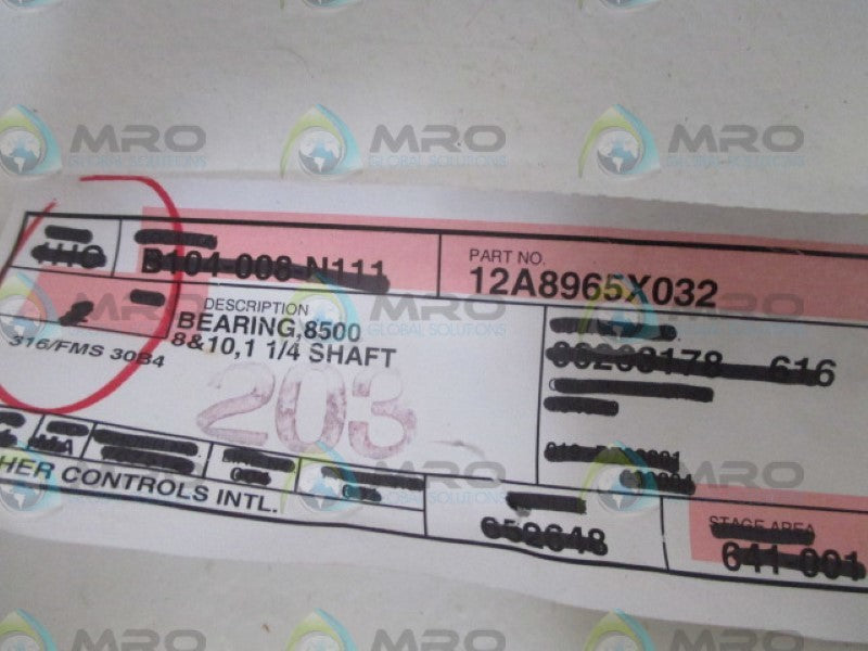 FISHER 12A8965X032 BEARING NSNP