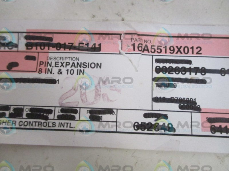 FISHER 16A5519X012 EXPANSION PIN NSNP