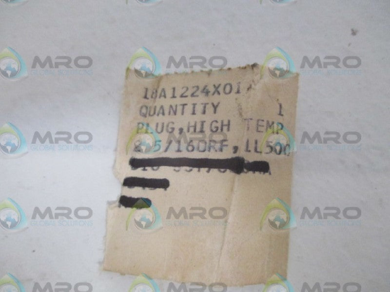 FISHER 18A1224X012 HIGH TEMPERATURE PLUG UNMP