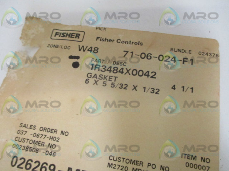 FISHER 1R3484X0042 GASKET NSNP