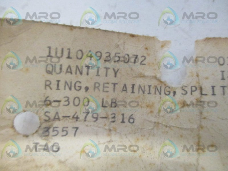 FISHER 1U104935072 SPLIT RETAINING RING NSNP
