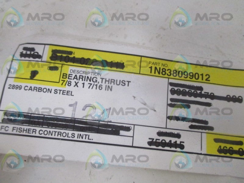 FISHER 1N838099012 THRUST BEARING NSNP