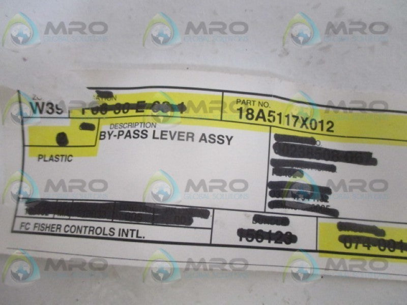 FISHER 18A15117X012 BY-PASS LEVER ASSEMBLY NSNP