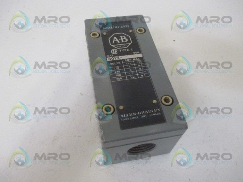 INDUSTRIAL SPARE PART 802X-B4 SER. B LIMIT SWITCH (AS PICTURED) NSNP