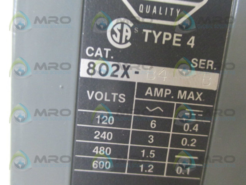 INDUSTRIAL SPARE PART 802X-B4 SER. B LIMIT SWITCH (AS PICTURED) NSNP