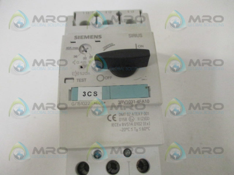 SIEMENS 3RA11304BD350BB4 COMBINATION STARTER  UNMP