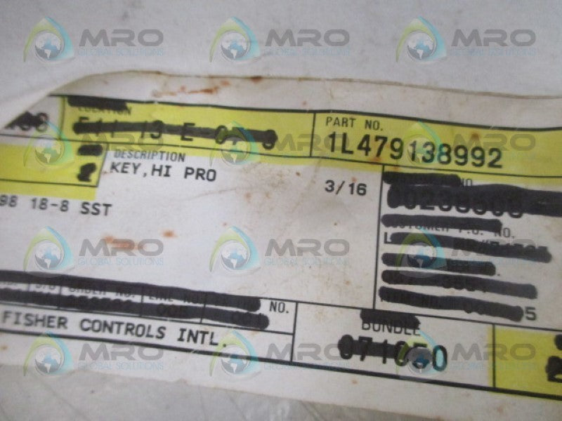 FISHER 1L479138992 HI PRO KEY NSNP