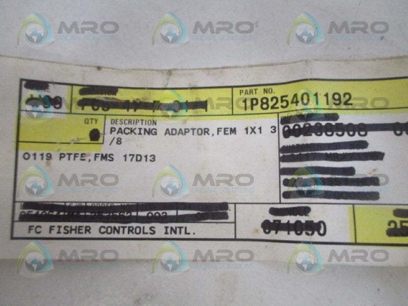 FISHER 1P825401192 FEMALE PACKING ADAPTOR NSNP