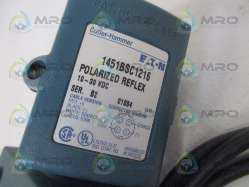 CUTLER HAMMER 1451BSC1216 PHOTOELECTRIC SENSOR UNMP