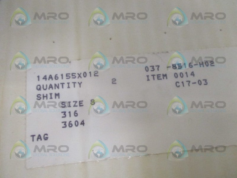 FISHER 14A6155X012 SHIM (PKG OF 2) NSMP