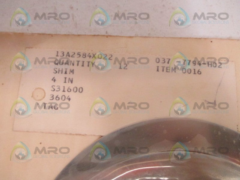 FISHER 13A2584X022 SHIM (PKG OF 12) NSMP