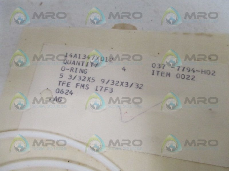 FISHER 14A1347X012 O-RING (PKG OF 4) NSNP IN ORIGNAL PACKAGE