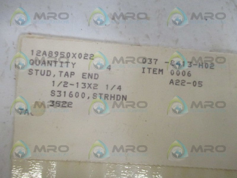 FISHER 12A8950X022 TAP END STUD (PKG OF 4) NSMP