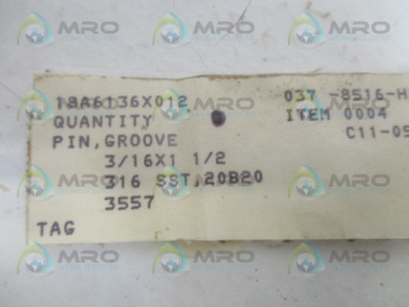 FISHER 18A16136X012 GROOVE PIN NSNP