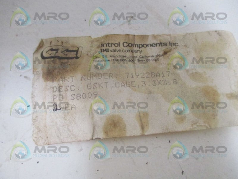 CONTROL CONCEPTS 719228A17 GASKET  NSNP