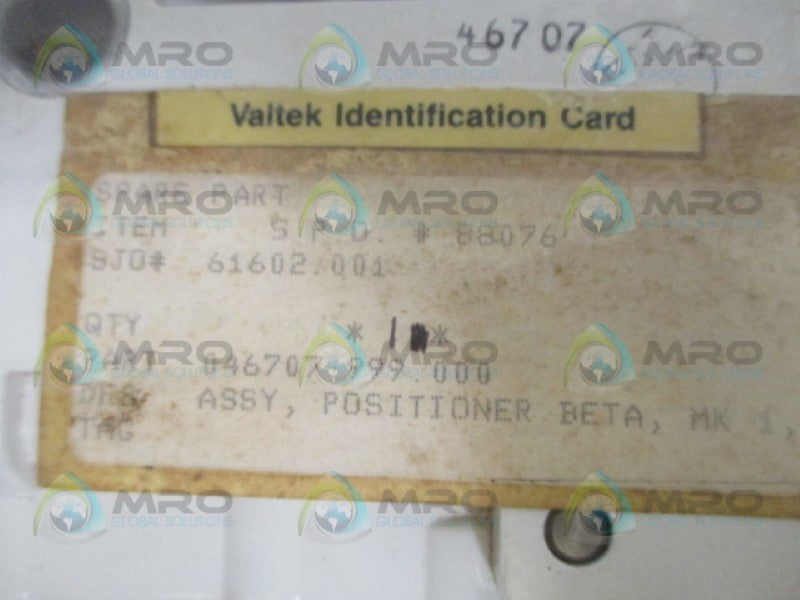 VALTEK 046707.999.000 BETA POSITIONER ISED