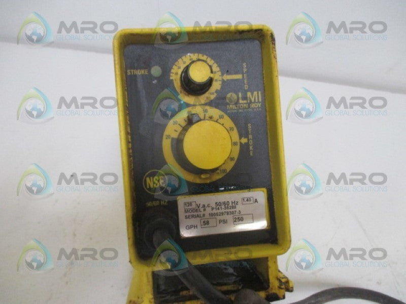LMI MILTON ROY P141-352BI PUMP 120VAC  UNMP