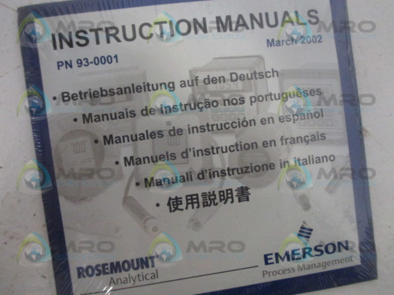 ROSEMOUNT EMERSON 93-0001 '02  NSMP