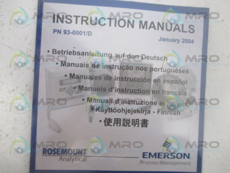 ROSEMOUNT EMERSON 93-0001/D  NSMP