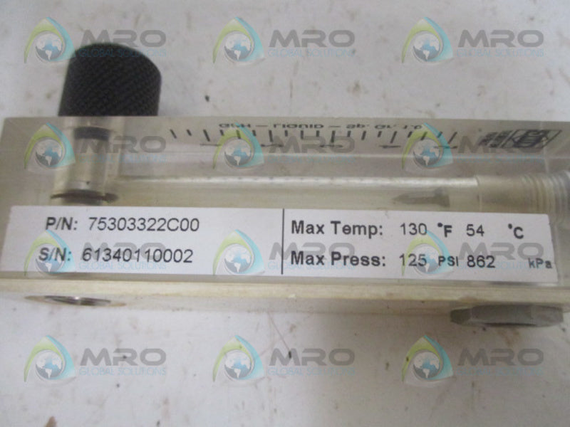 KING INSTRUMENTS 75303322C00 AIR FLOW METER 125PSI UNMP