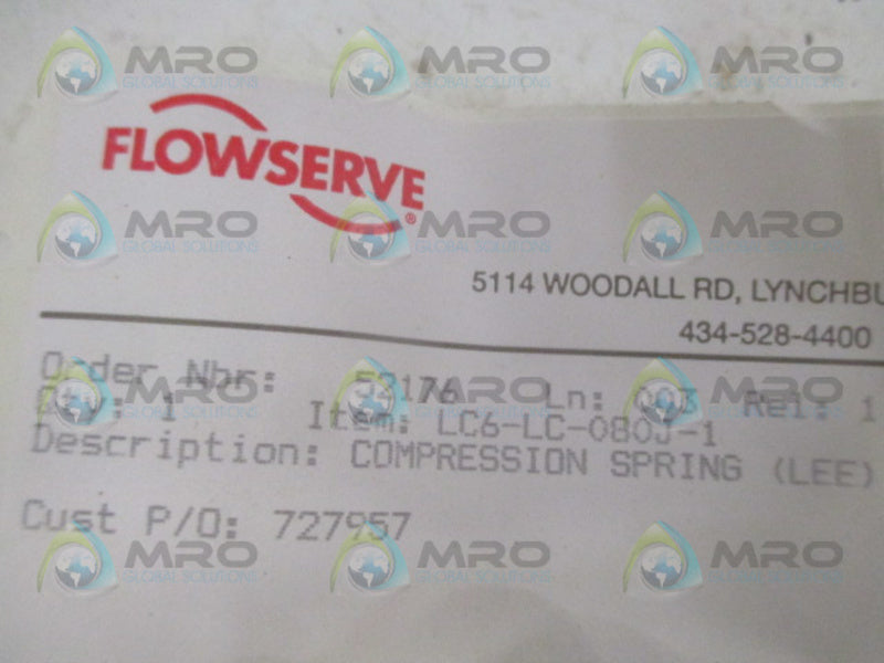 FLOWSERVE 52176 COMPRESSION SPRING NSNP