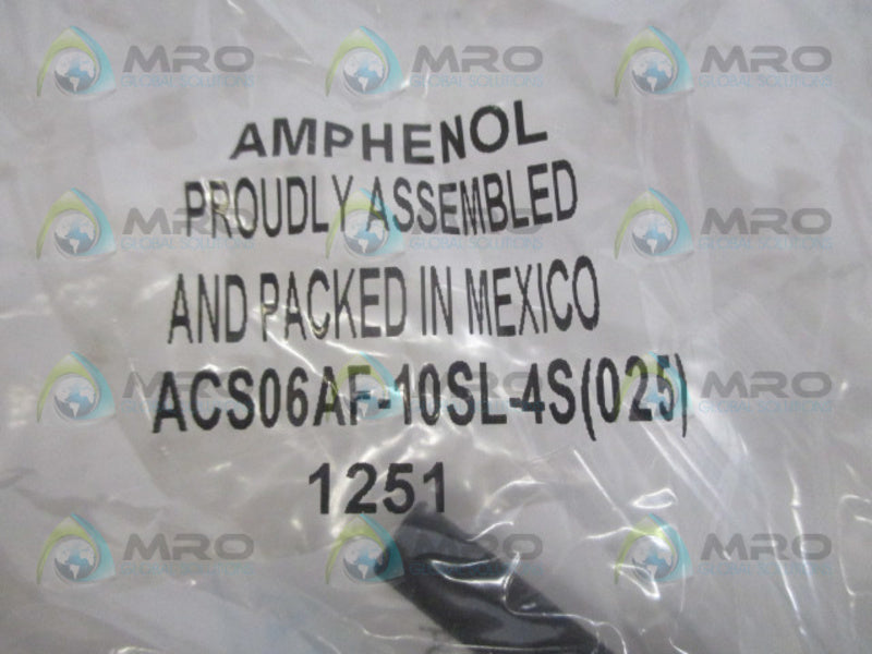 AMPHENOL ACS06AF-10SL-4S(025) NSMP