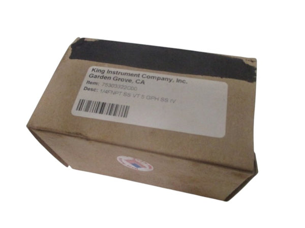 KING INSTRUMENT 75303322C00 FLOW METER 1/4" NSMP