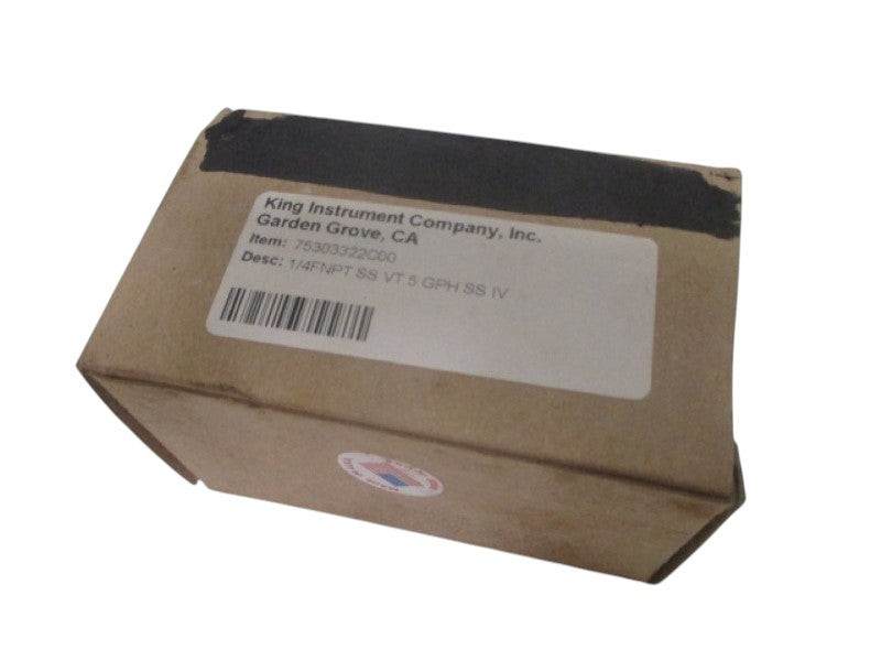 KING INSTRUMENT 75303322C00 FLOW METER 1/4" NSMP