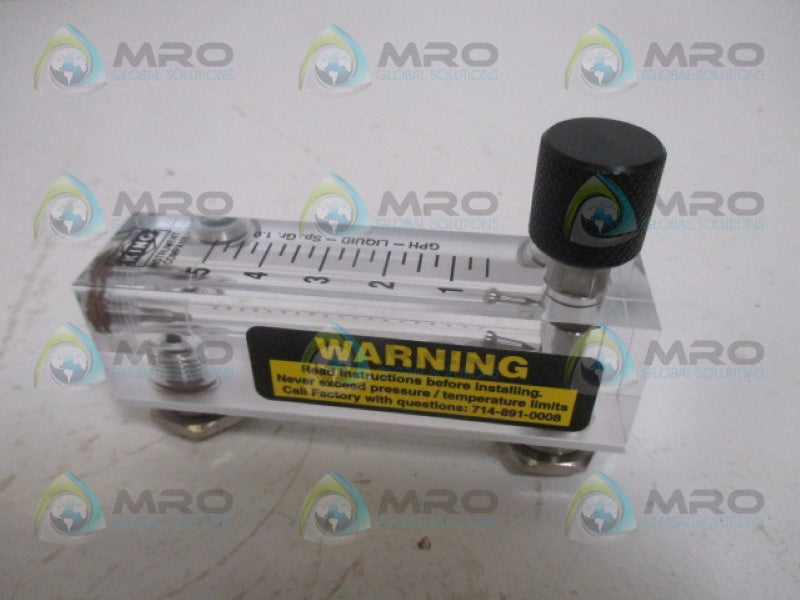 KING INSTRUMENT 75303322C00 FLOW METER 1/4" NSMP