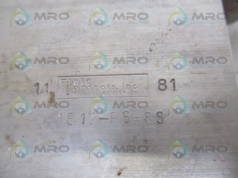 FLUID CONTROL 1B12-P6-8S COUNTERBALANCE VALVE ASSEMBLY NSNP