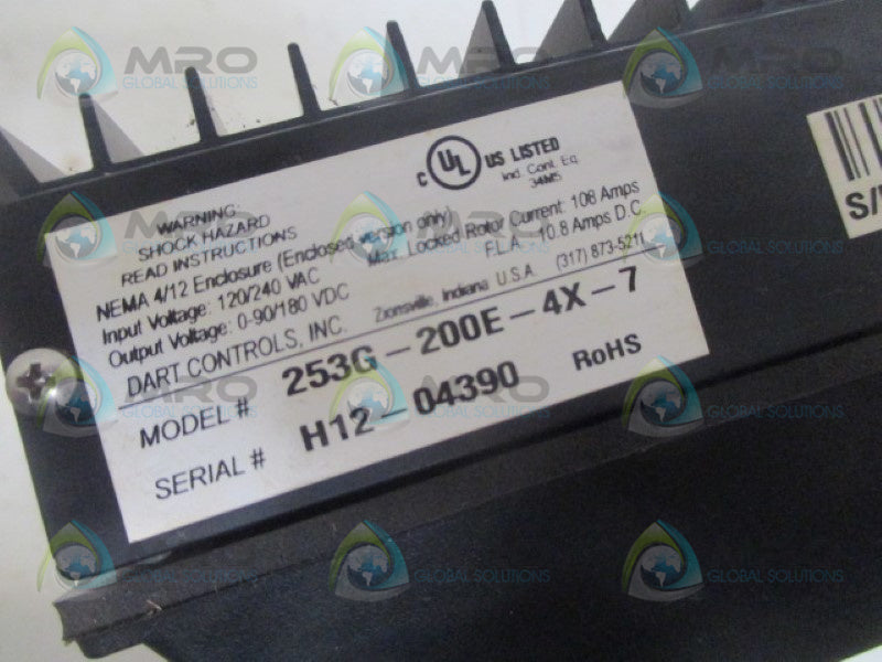 DART CONTROLS 253G-200E-4X-7 NSMP