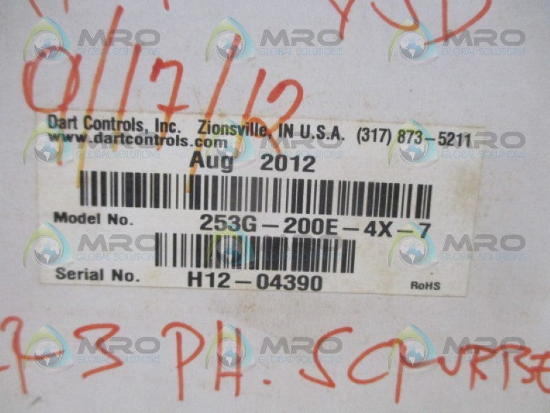 DART CONTROLS 253G-200E-4X-7 NSMP