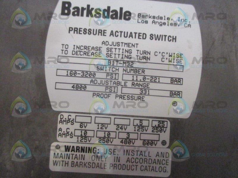 BARKSDALE B1T-M32 PRESSURE SWITCH NSMP
