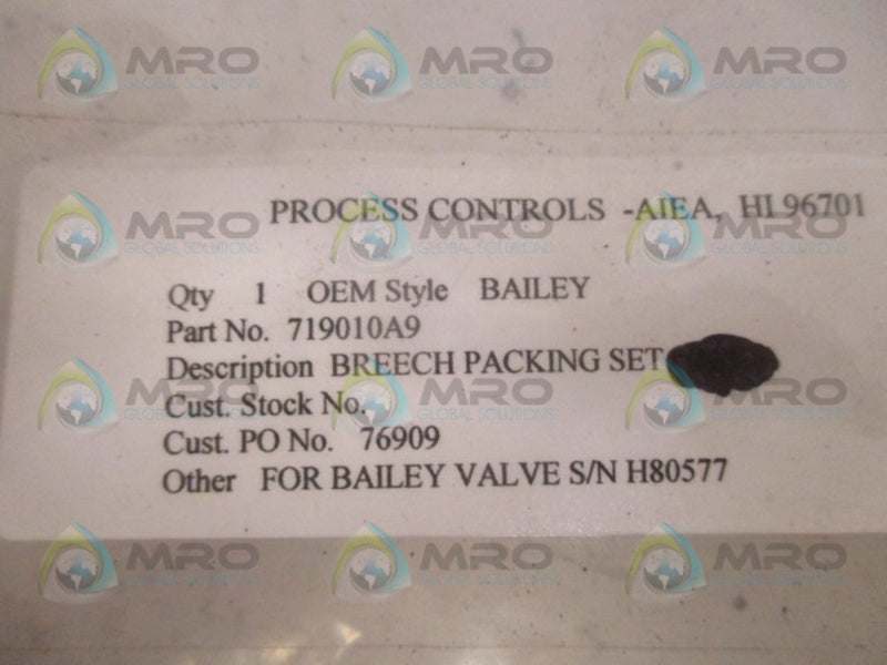 PROCESS CONTROL 719010A9 BREECH PACKING NSNP