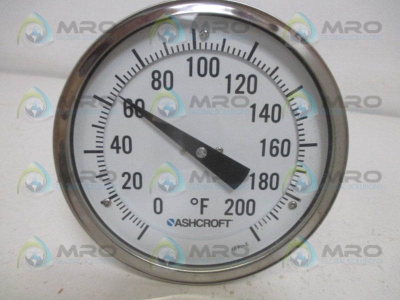 ASHCROFT 50CI60R120-0/200 BIMETAL THERMOMETER 5" NSMP
